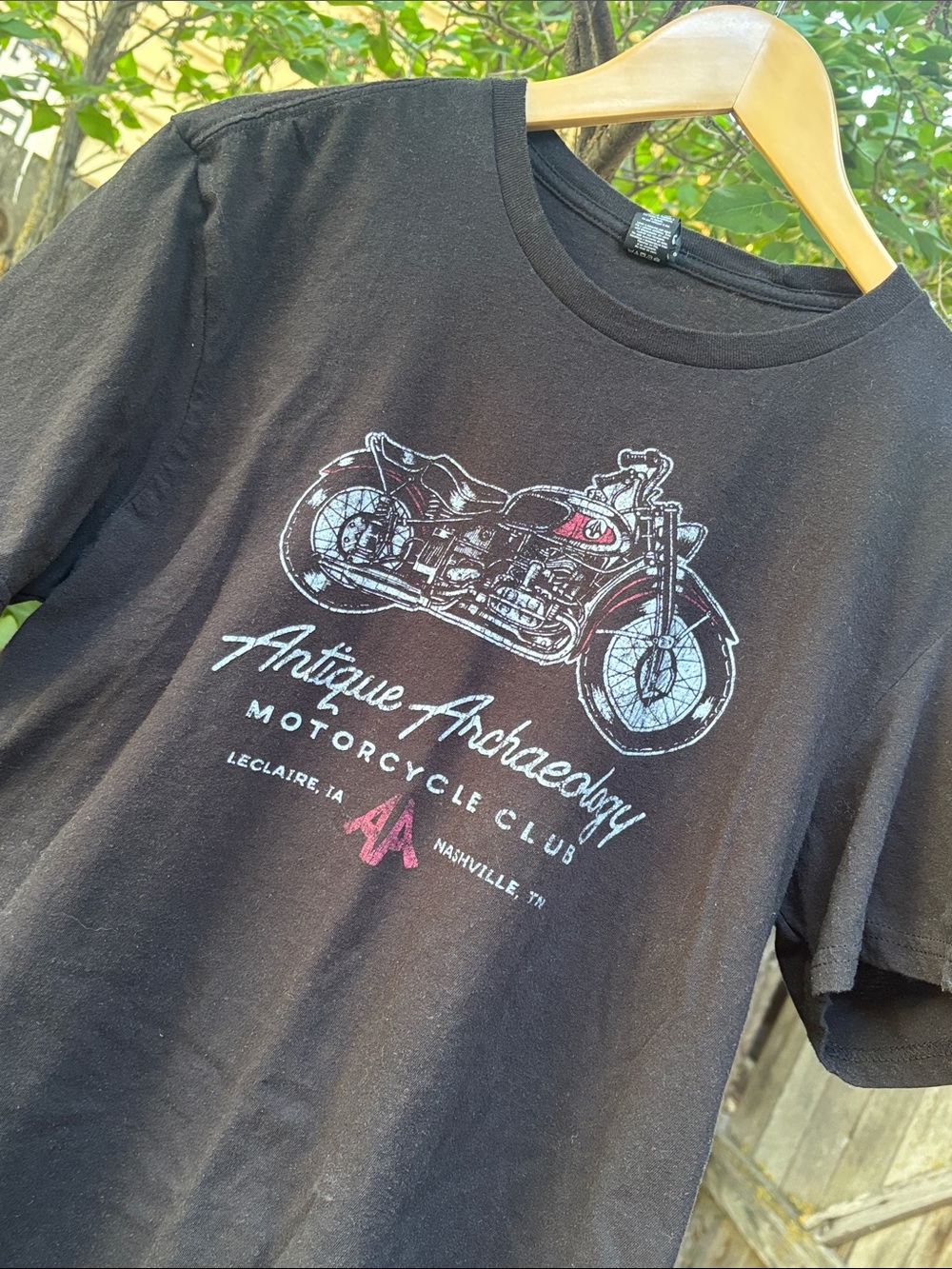 District Black Antique Archaeology Motorcycle Club Graphic Tee